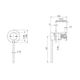Phoenix Vivid Extended Lever Shower / Bath Mixer